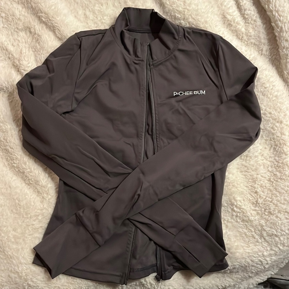Pcheebum Gray Snatching Zip Up Jacket